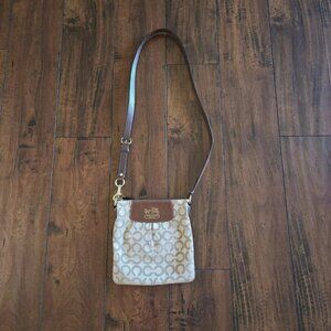 Coach signature tan Madison OP Art Crossbody Bag J0894-41992
